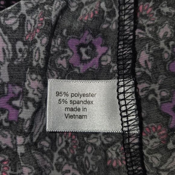 Lane Bryant Floral Relaxed Blouson-Sleeve Banded-Bottom Top Blouse 18/20 - Picture 10 of 10